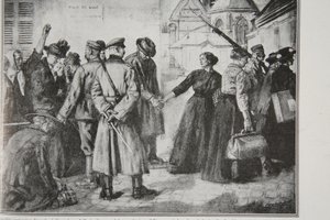 Remoção forçada de civis franceses de Lille para colônias trabalhistas alemãs, 1914-19 de French School