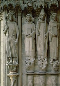 Quatro Santos Mártires, Catedral de Chartres, c.12120 (pedra) de French School
