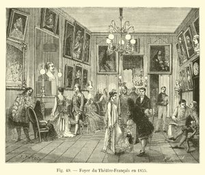 Foyer Theatre-Francais em 1855 de French School