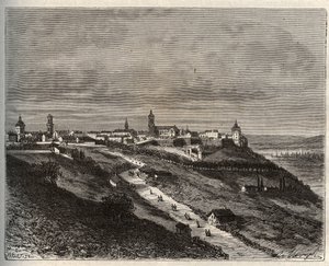 França, Champagne-Ardenne, Haute-Marne (52), Langres - gravura em "La France illustree: geographie, histoire, administration statistique" de V.-A. Malt-Brown. 1884 de French School