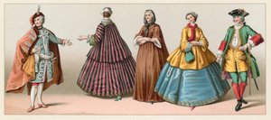 Traje do centavo XVIII França de French School