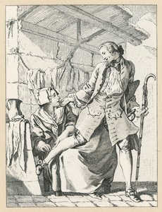 Traje do centavo XVIII França de French School