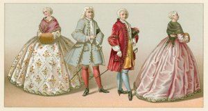 Traje do centavo XVIII França de French School