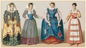 France XVIth Cent Costume de French School