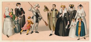 France XVIth Cent Costume de French School