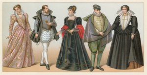 France XVIth Cent Costume de French School