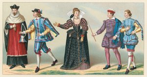 France XVIth Cent Costume de French School