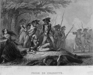 Francois-Athanase de Charette de la Contrie (Francois Athanase: 1763-1796) - em "Revolution francaise" de Thiers. Século XIX de French School