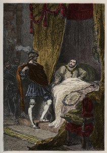 François 1er (1494-1547) surpreende Henrique VIII (1491-1547) pela manhã no Camp du Drap d