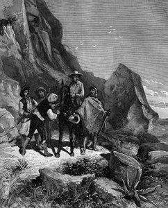 François Arago (1786 - 1853) em 1806 foi para Espanha para completar a medida do Meridiano e uma noite ele foi atracado por quatro bandidos. de French School
