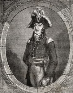 Francois Hanriot, de "História da Revolução Francesa" por Louis Blanc (1811-82) de French School