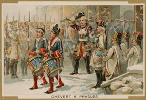François de Chevert, general francês, no cerco de Praga, 1741 de French School