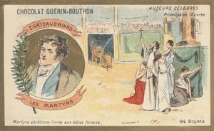 François-Rene, Visconde de Chateaubriand (1768-1848), escritor e político francês, autor de "Les Martyrs" (1809) de French School