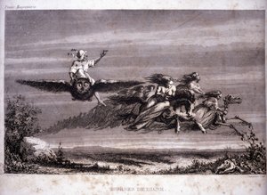 Que se lixe: As corridas da Diane. Gravura de "Pitoresco Histoire de la Franc Maconnerie et des Societes Secretes antique et modernes" de F.-T. B. Clavel. Pagnerre, editor. 1843. de French School