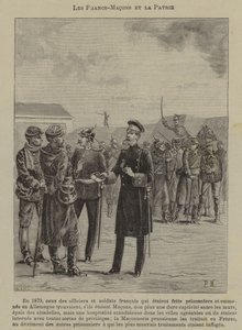Maçons e patriotismo (gravura) de French School
