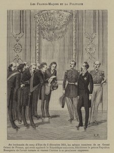Maçons e política (gravura) de French School