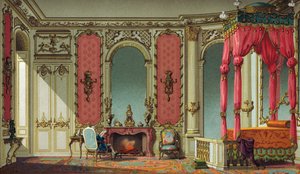 Interior do lar francês do século XVIII de French School