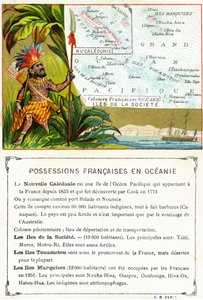 Possessões francesas na Oceania, c.1890 de French School