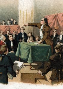 Revolução Francesa - Georges Jacques Danton (1759-1794) exclamando "para derrotar, precisamos de audácia, e sempre de audácia" Agosto 1792 (revolução francesa: Georges Danton falando "precisamos de audácia, e ainda mais audácia, e sempre audácia! "Agosto 1 de French School