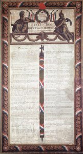 Revolução Francesa: Declaração dos Direitos Humanos e dos Cidadãos (litografia. Século XVIII) de French School