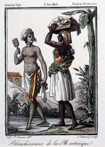 Colônias francesas: branqueadores da Martinica para as Índias Ocidentais. Gravura a partir de 1805. Chartres, Museu de Belas Artes de French School