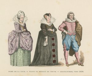 Traje Francês, início do século XVII de French School