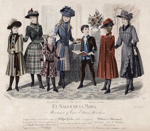 Placa de moda francesa, final do século XIX de French School