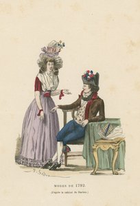 Modas francesas de 1792 de French School
