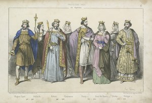 Reis e rainhas franceses dos séculos X, XI e XII de French School