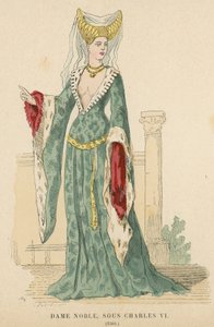 Nobre francesa do reinado de Carlos VI, 1380 de French School