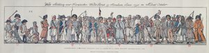 Soldados franceses na Alemanha, 1795 (gravura a cores) de French School