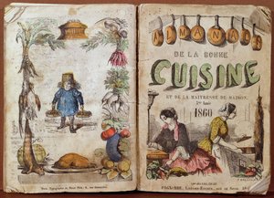 Capa do Almanaque da Boa Cozinha e Senhora da Casa, 1860 de French School