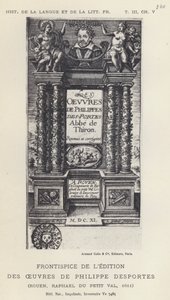 Frontispício da Edição de The Works Of Philippe Desportes (litho) de French School