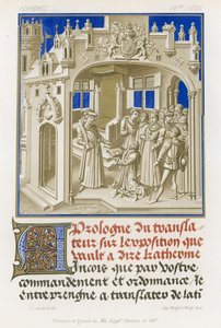 Frontispício em grisaille de um manuscrito de French School