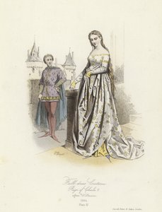Traje completo do reinado de Carlos V da França de French School