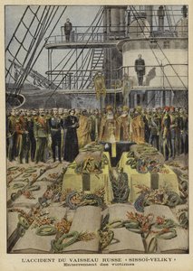 Funeral das vítimas do acidente a bordo do couraçado russo Sissoi Veliky, 1897