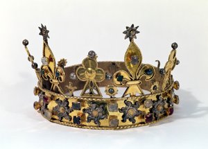 Coroa funerária de Philippe da França (1342-1404) 1404 (ouro, pérolas e pedras preciosas)