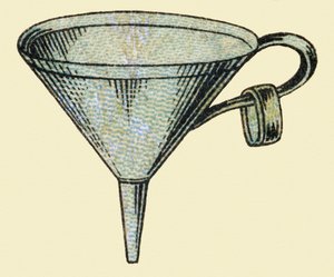 Funil. Gravação em "ABC indechirable sobre tela envernizada". A. Capendu, editor, Paris, final do século XIX. Livraria para crianças ilustrada. 8 páginas. Dim: 21,5x18cm . de French School
