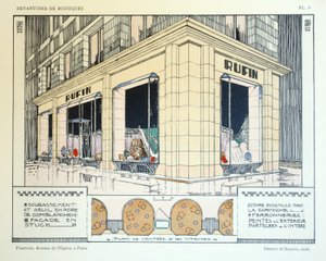 Furrier, placa 9, ilustração de montras por Louis-Pierre Sezille, Paris, 1927 de French School
