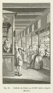 Galeria do Palácio no século XVIII, dapres Moreau de French School