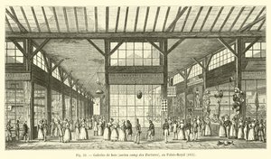 Galerias de madeira, antigo campo tártaro, Palais Royal, 1825 de French School