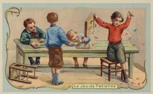 Jogo de paciência (chromolitho) de French School