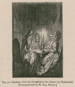 Jogos; das ocupações des Dames, por Chodovieski de French School