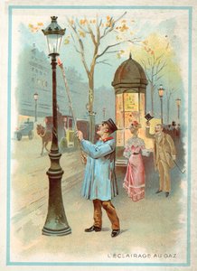 Iluminação a gás (chromolitho) de French School