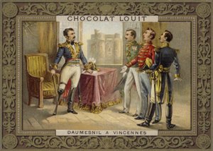 General Daumesnil recusando-se a entregar o Chateau de Vincennes, França, 1814