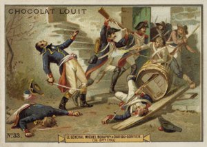 General Michel de Beaupuy ferido em Chateau-Gontier, Revolta de Vendee, Revolução Francesa, 26 de outubro de 1793 de French School