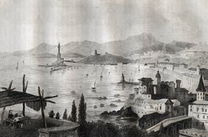 Génova - Genes - Genoa - Gravura de "Picturesque Italy" de M. de Norvins, Ch. Nodier 1834-1836. de French School