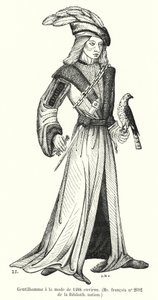 Gentleman in the fashion of 1488 (gravura) de French School