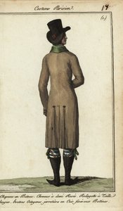 Cavalheiro de casaco comprido de French School