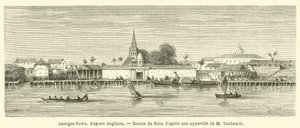 Georges-Town, Guiana inglesa (gravura) de French School